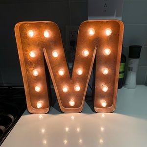 Metallic light up M